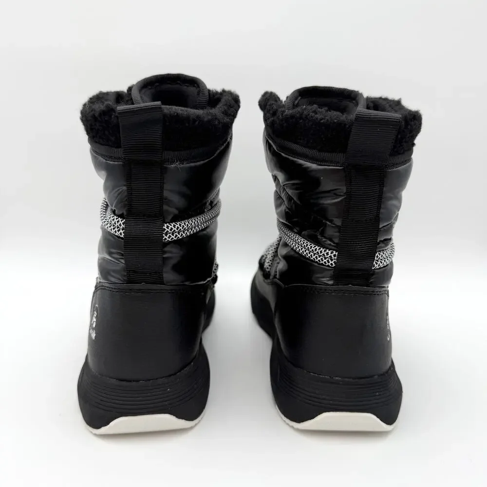 Kamik Womens Lea Pull Winter Boots US 7 M EU 38 Black Fleece NIB